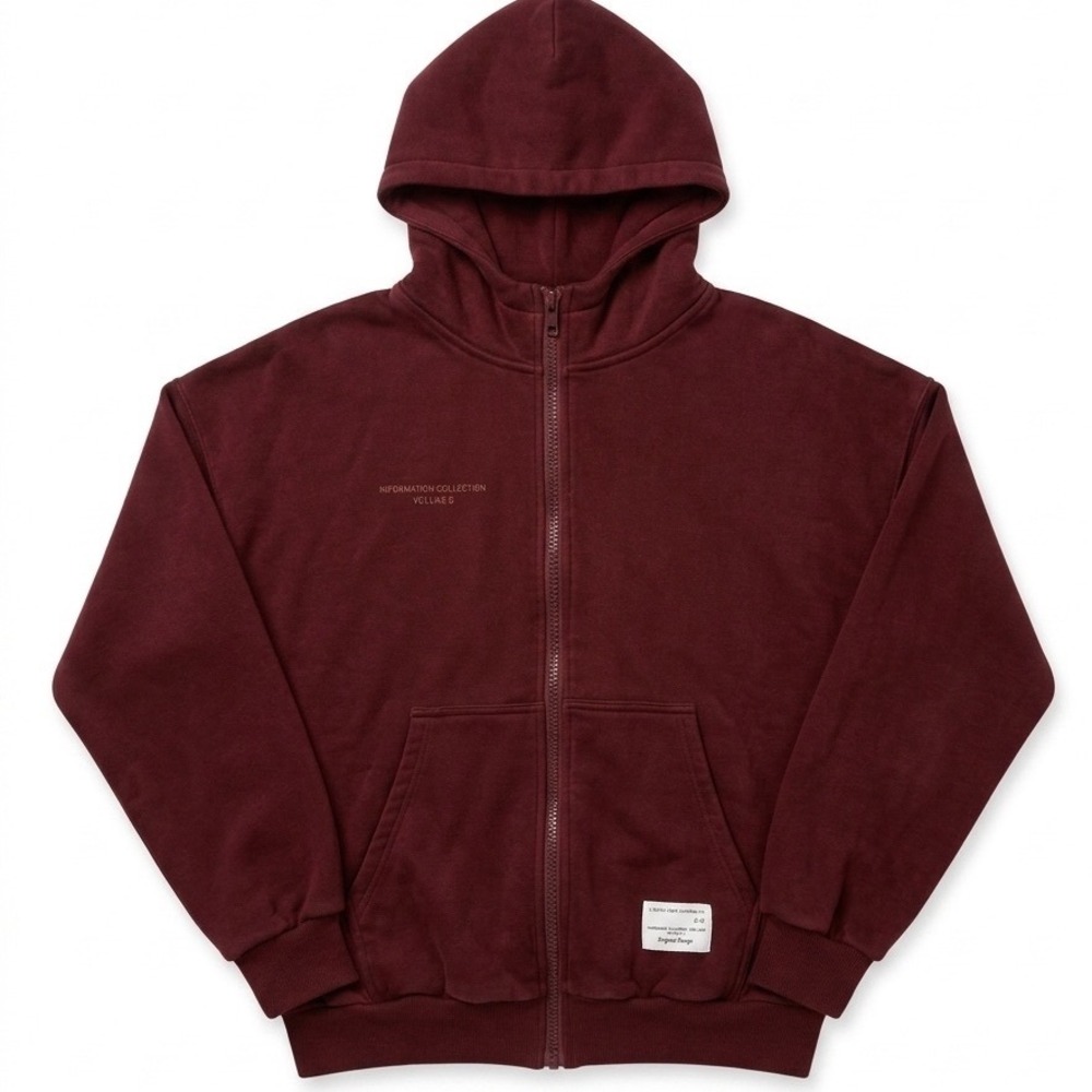 Comfrt Clothing Good Days Ahead Zip Hoodie Maroon Affirmation Collection Vol 9 S